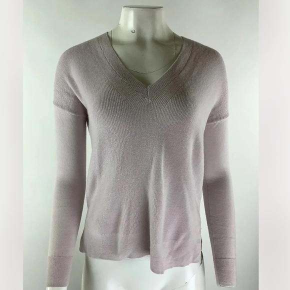 J Crew Sz XXS Merino Wool Blend V Neck Sweater In Blush Pink Lightweight - Picture 1 of 8